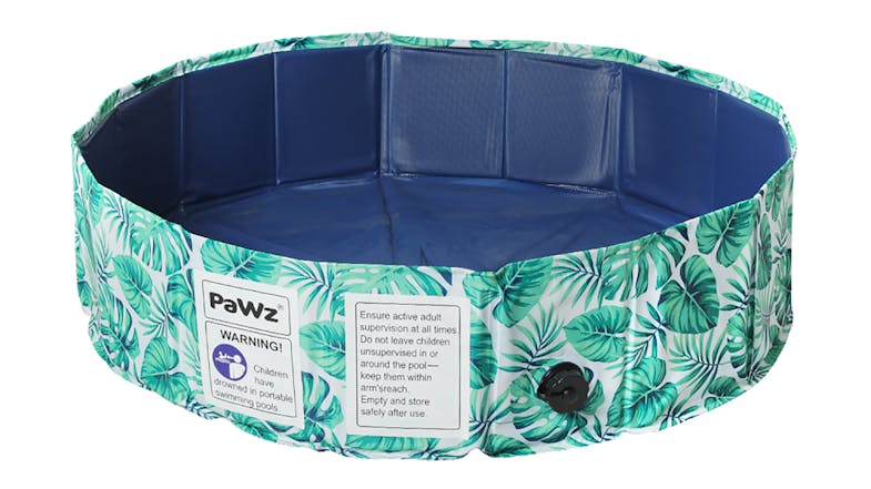 PaWz Folding Pet Pool 80 x 20cm - Tropical Leaves PaWz Folding Pet Pool 80 x 20cm - Tropical Leaves