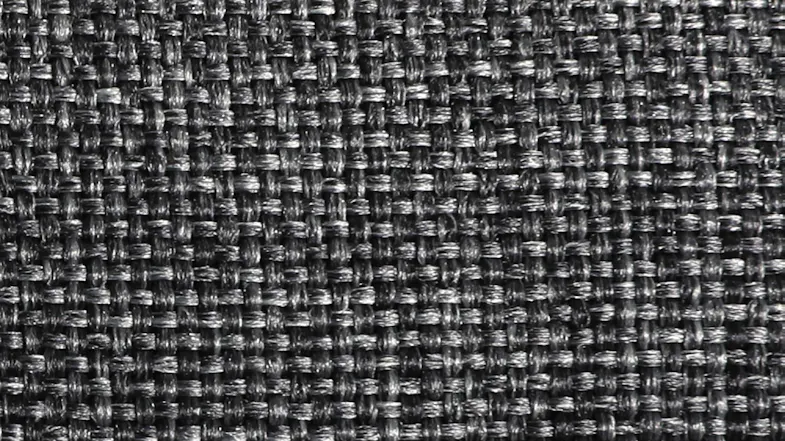 Detailed view of black textile weave pattern for upholstery material Detailed view of black textile weave pattern for upholstery material