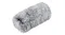 A cylindrical, charcoal-finish bolster pet bed cover with a soft texture A cylindrical, charcoal-finish bolster pet bed cover with a soft texture