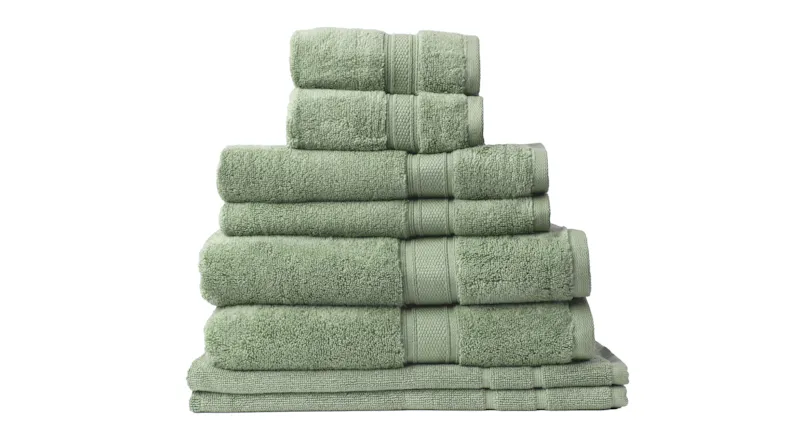 Royal Comfort Zero Twist Cotton Towel Pack 8 Piece - Sage Royal Comfort Zero Twist Cotton Towel Pack 8 Piece - Sage