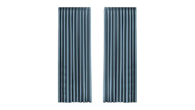 Marlow Chenille Blackout Eyelet Curtains 180 x 350cm 2pcs. - Dark Blue Marlow Chenille Blackout Eyelet Curtains 180 x 350cm 2pcs. - Dark Blue