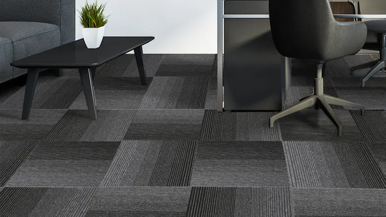 Marlow Carpet Tiles 50 x 50cm 20pcs. - Black Gradient Marlow Carpet Tiles 50 x 50cm 20pcs. - Black Gradient