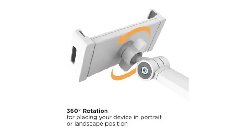 Konic Universal Tablet Desktop Stand Arm - White Konic Universal Tablet Desktop Stand Arm - White