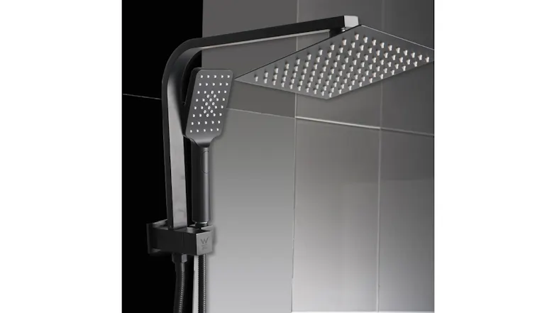 Sello DIY Square Rain Shower Head with Detachable Shower Head - Matte Black Sello DIY Square Rain Shower Head with Detachable Shower Head - Matte Black