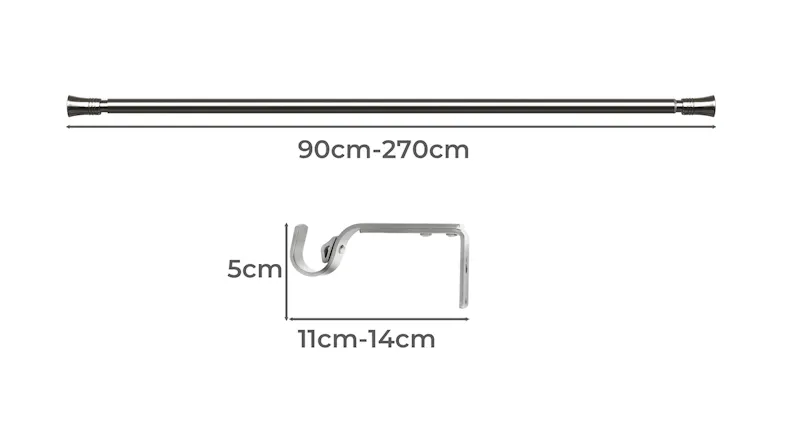 Marlow DIY Curtain Rod Mounting Kit - Silver Marlow DIY Curtain Rod Mounting Kit - Silver