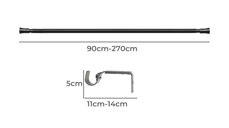 Marlow DIY Double Curtain Rod Mounting Kit - Matte Black Marlow DIY Double Curtain Rod Mounting Kit - Matte Black