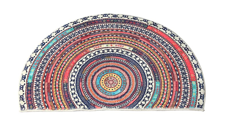 Marlow Semi-Circle Floor Décor Mat - Persian Red Marlow Semi-Circle Floor Décor Mat - Persian Red