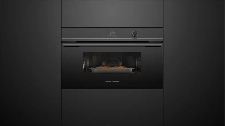 Fisher & Paykel 76cm Built-In Compact Steam Oven with 23 Functions - Black (Series 9/OS76NDTDB1) Fisher & Paykel 76cm Built-In Compact Steam Oven with 23 Functions - Black (Series 9/OS76NDTDB1)