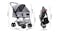 PaWz Elevated Pet Stroller with Shade Cover, Storage - Grey PaWz Elevated Pet Stroller with Shade Cover, Storage - Grey