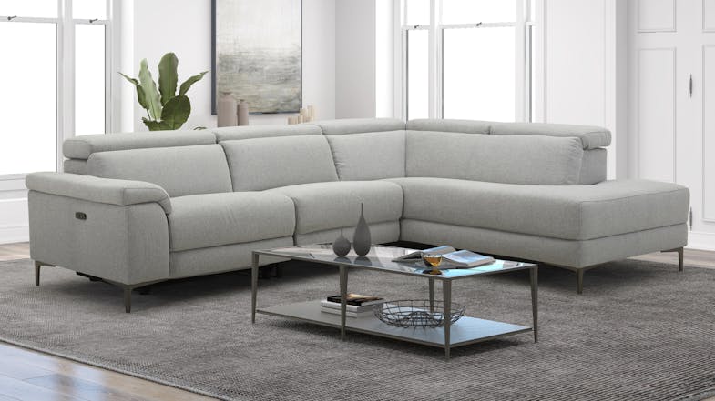 Parnell 3 Seater Fabric Electric Recliner Sofa with Corner Chaise Parnell 3 Seater Fabric Electric Recliner Sofa with Corner Chaise