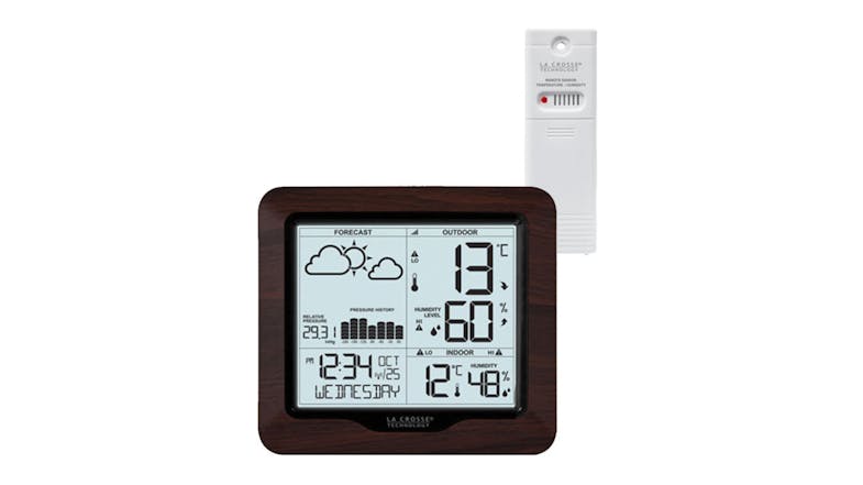 La Crosse Backlit Wireless Weather Station with Day and Time Clock, Forecast Prediction La Crosse Backlit Wireless Weather Station with Day and Time Clock, Forecast Prediction