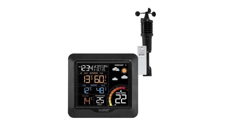 La Crosse Colour Display Weather Station with Wind Speed Monitor, Wireless Sensor Ver. 2 La Crosse Colour Display Weather Station with Wind Speed Monitor, Wireless Sensor Ver. 2