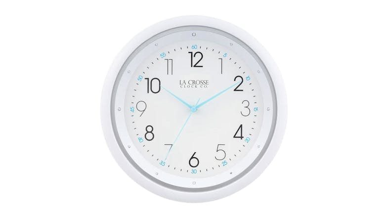 La Crosse Wall Clock with Night Mode Backlighting 25cm - White La Crosse Wall Clock with Night Mode Backlighting 25cm - White