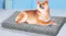 A dog lying on the pet bed mat in an indoor setup A dog lying on the pet bed mat in an indoor setup