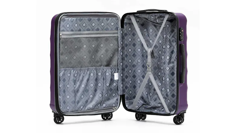 Tosca "Bahamas" Hardshell Suitcase 64cm - Purple Tosca "Bahamas" Hardshell Suitcase 64cm - Purple