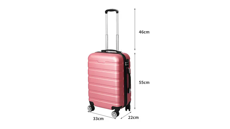 Slimbridge Carry-On Hard Luggage Case 50cm - Rose Gold Slimbridge Carry-On Hard Luggage Case 50cm - Rose Gold