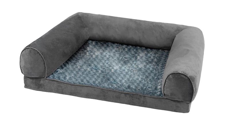 PaWz Premium Pet Sofa Bed with Bolsters 112 x 89cm - Grey PaWz Premium Pet Sofa Bed with Bolsters 112 x 89cm - Grey