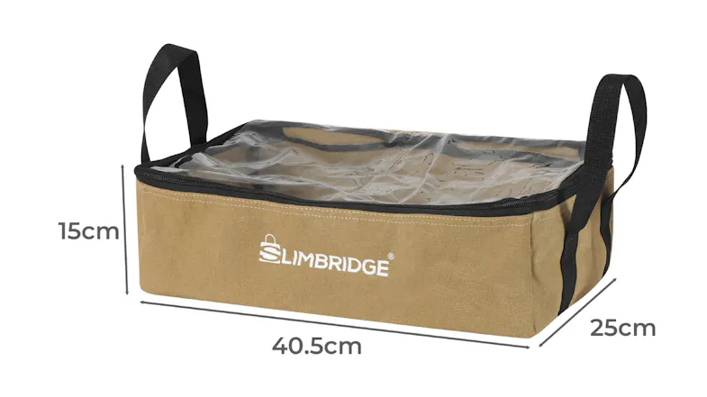Slimbridge Compact Camping Storage Canvas Bags 3pcs. - Brown Slimbridge Compact Camping Storage Canvas Bags 3pcs. - Brown