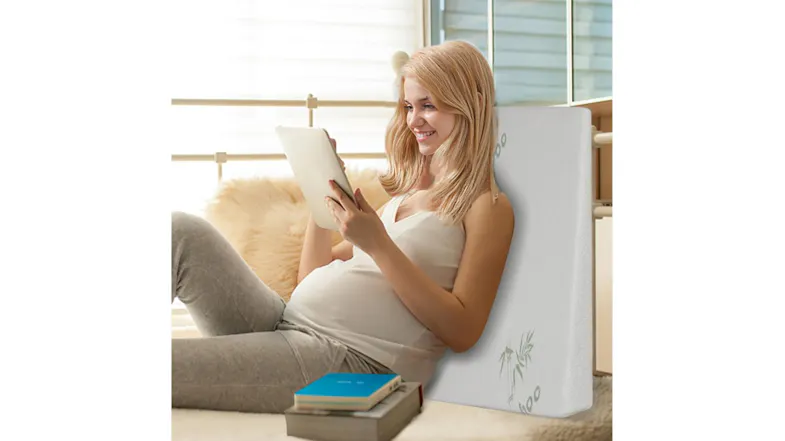 Dreamz Memory Foam Wedge Pillow 61 x 61 x 10cm - White Dreamz Memory Foam Wedge Pillow 61 x 61 x 10cm - White