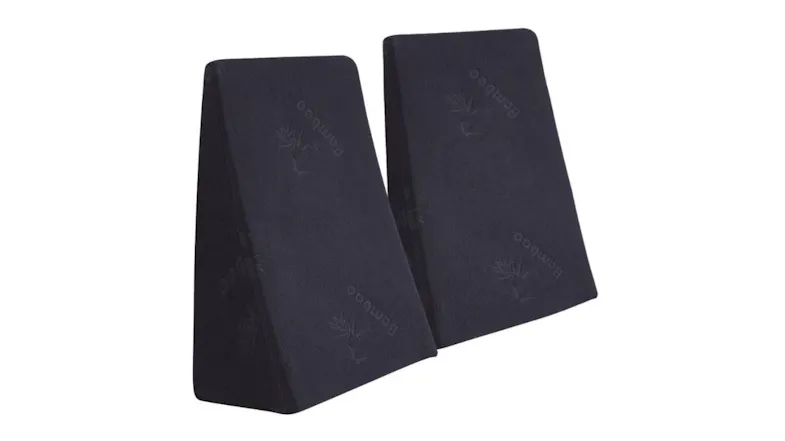 Dreamz Memory Foam Wedge Pillow Dual Pack - Black Dreamz Memory Foam Wedge Pillow Dual Pack - Black