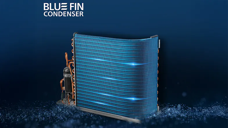 A close-up view of the heat pump air conditioners condenser A close-up view of the heat pump air conditioners condenser