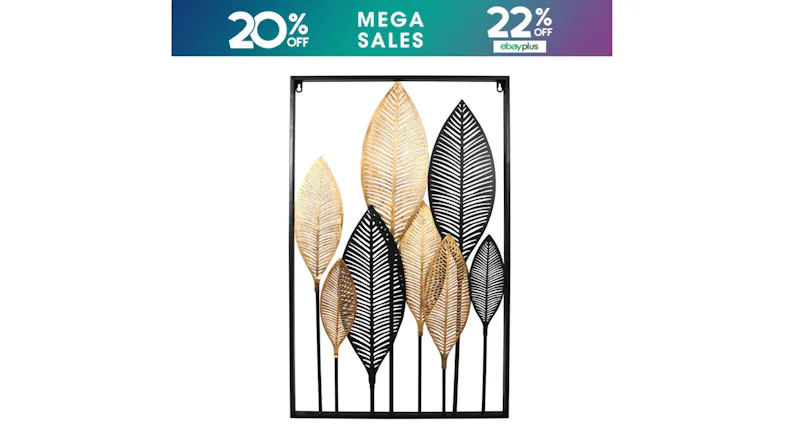 Sello Elegant Metal Wall Decoration 84 x 52cm - Large Fronds Sello Elegant Metal Wall Decoration 84 x 52cm - Large Fronds