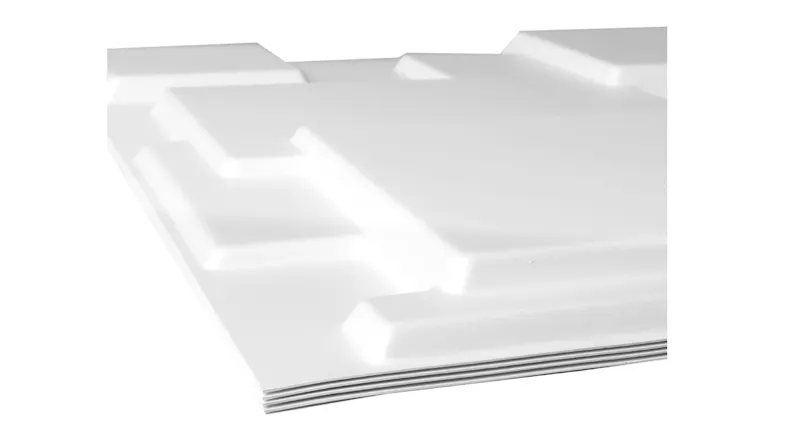Sello PVC Decorative Wall Panels 50 x 50cm 12pcs. - White Sello PVC Decorative Wall Panels 50 x 50cm 12pcs. - White