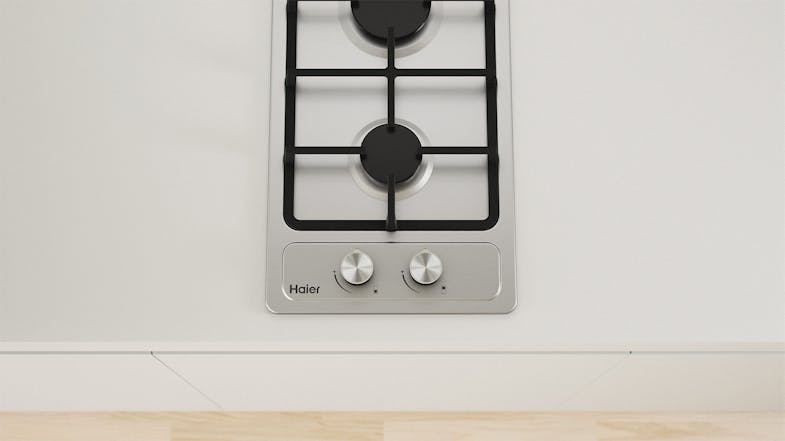 Haier 30cm 2 Burner Gas Cooktop - Stainless Steel (500 Series/HCG302WFCX3) Haier 30cm 2 Burner Gas Cooktop - Stainless Steel (500 Series/HCG302WFCX3)
