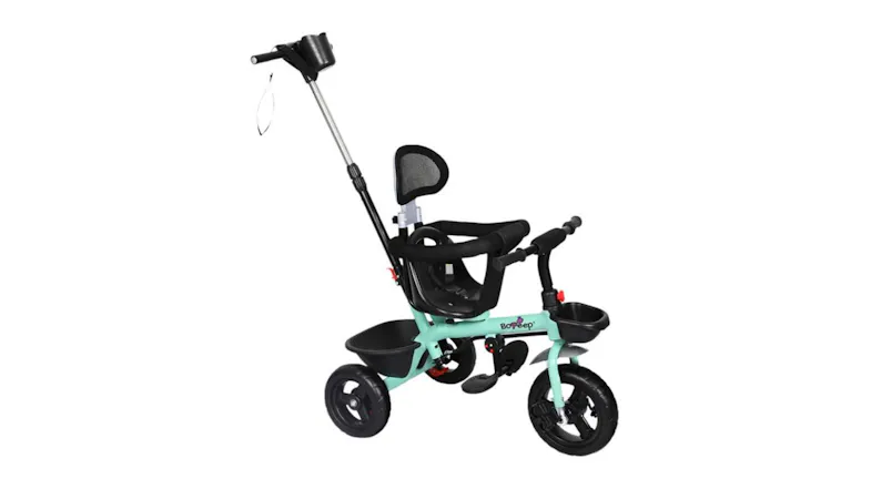 Bopeep Children's Assisted Tricycle with Storage Basket, Adjustable Help Handle Bopeep Children's Assisted Tricycle with Storage Basket, Adjustable Help Handle