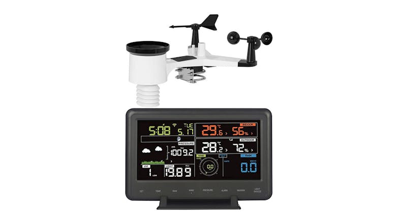 TESA Wireless Wi-fi Enabled Professional All-in-One Weather Station with Wind and Rain Monitor, Colour Display TESA Wireless Wi-fi Enabled Professional All-in-One Weather Station with Wind and Rain Monitor, Colour Display