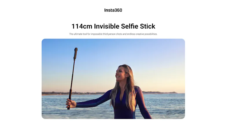 Insta360 2-in-1 Invisible Selfie Stick & Tripod - Black Insta360 2-in-1 Invisible Selfie Stick & Tripod - Black