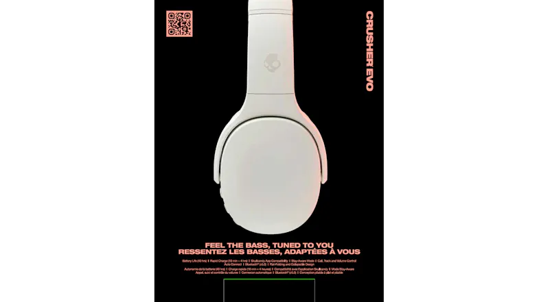 Skullcandy Crusher Evo Wireless Over-Ear Headphones - Bone Skullcandy Crusher Evo Wireless Over-Ear Headphones - Bone