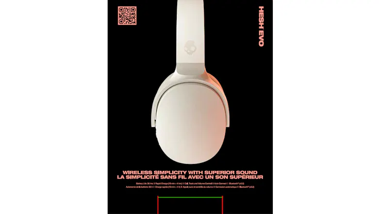 Skullcandy Hesh Evo Wireless Over-Ear Headphones - Bone Skullcandy Hesh Evo Wireless Over-Ear Headphones - Bone