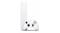Front view of the White Xbox Series S digital console with the matching wireless controller Front view of the White Xbox Series S digital console with the matching wireless controller