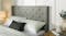 Diaz Super King Upholstered Buttoned Headboard - Grey Linen Diaz Super King Upholstered Buttoned Headboard - Grey Linen