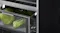 A close of view of one of the bins with some vegetables inside A close of view of one of the bins with some vegetables inside