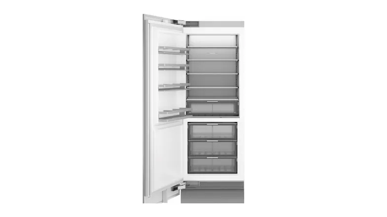 A full view of the fridge's interior and compartments A full view of the fridge's interior and compartments