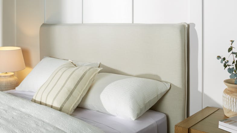 Indiana Queen Upholstered Headboard - Natural Indiana Queen Upholstered Headboard - Natural