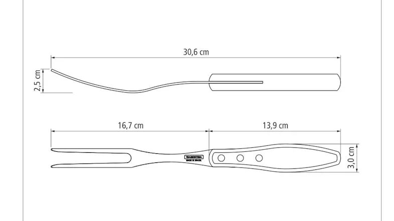 Tramontina Polywood Churrasco Carving Fork 30cm Tramontina Polywood Churrasco Carving Fork 30cm