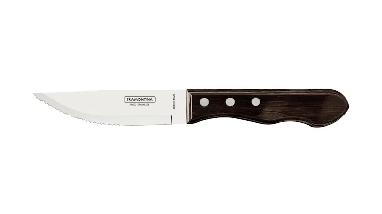 Tramontina Churrasco Jumbo Point Steak Knife 12cm 4pcs. - Brown Tramontina Churrasco Jumbo Point Steak Knife 12cm 4pcs. - Brown