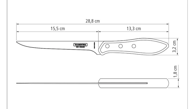 Tramontina Polywood Churrasco Fillet Knife 16cm Tramontina Polywood Churrasco Fillet Knife 16cm