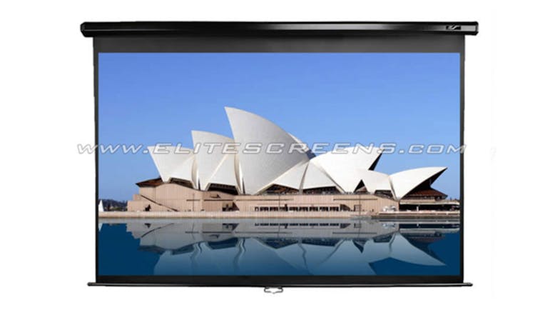 Elite Screens Manual Pull-Down Projector Screen 202" (16:9) - Black Elite Screens Manual Pull-Down Projector Screen 202" (16:9) - Black