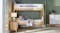 Jesse King Single Bunk Bed Frame - White Jesse King Single Bunk Bed Frame - White
