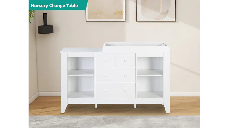 TSB Living Nursery Changing Table with Storage, Drawers TSB Living Nursery Changing Table with Storage, Drawers