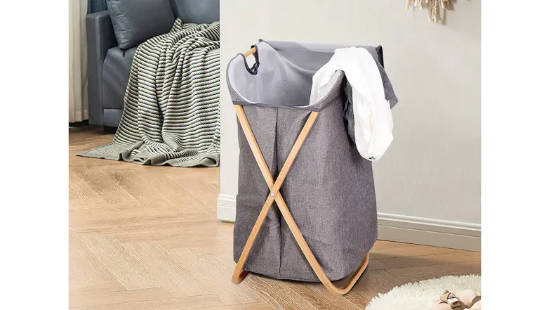 TSB Living Sleek Laundry Hamper 46 x 38 cm - Grey TSB Living Sleek Laundry Hamper 46 x 38 cm - Grey