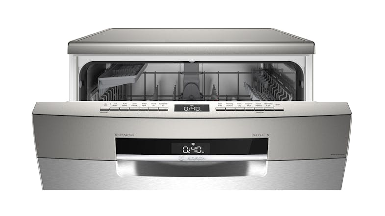 Bosch 14 Place Setting Dishwasher - Freestanding with 6 Programs - Stainless Steel (Series 6/SMS6HAI01A) Bosch 14 Place Setting Dishwasher - Freestanding with 6 Programs - Stainless Steel (Series 6/SMS6HAI01A)