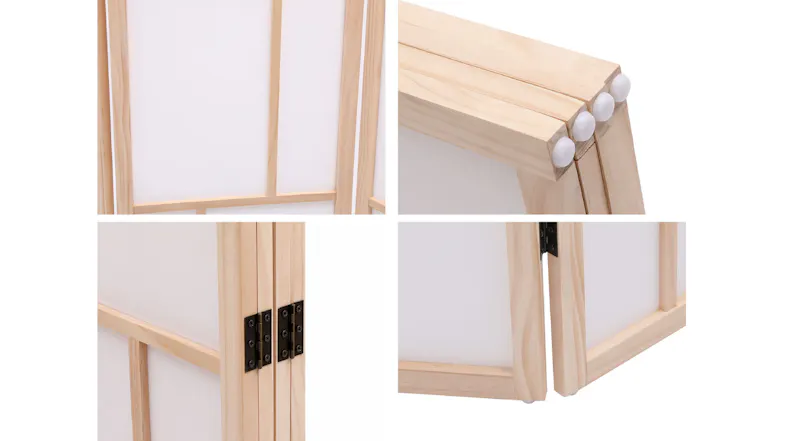 TSB Living 4 Panel Room Divider 170 x 174cm - Natural Showa TSB Living 4 Panel Room Divider 170 x 174cm - Natural Showa