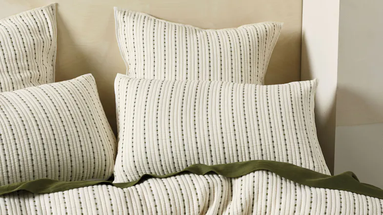 Millbrooke Olive European Pillowcase by Savona Millbrooke Olive European Pillowcase by Savona