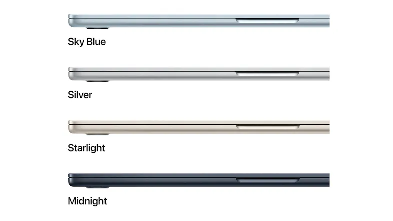 Apple MacBook Air 15" M4 Chip with 10-Core CPU & 10-Core GPU 16GB-RAM 256GB-SSD Apple Intelligence - Sky Blue (2025) Apple MacBook Air 15" M4 Chip with 10-Core CPU & 10-Core GPU 16GB-RAM 256GB-SSD Apple Intelligence - Sky Blue (2025)