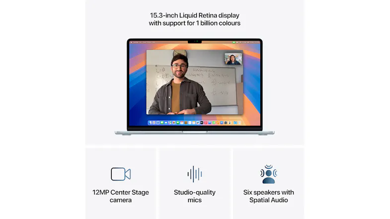 Apple MacBook Air 15" M4 Chip with 10-Core CPU & 10-Core GPU 16GB-RAM 256GB-SSD Apple Intelligence - Sky Blue (2025) Apple MacBook Air 15" M4 Chip with 10-Core CPU & 10-Core GPU 16GB-RAM 256GB-SSD Apple Intelligence - Sky Blue (2025)